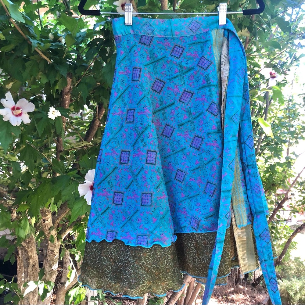 Silk Wrap skirt